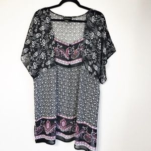 LANE BRYANT | Plus Size Sheer Tunic Blouse